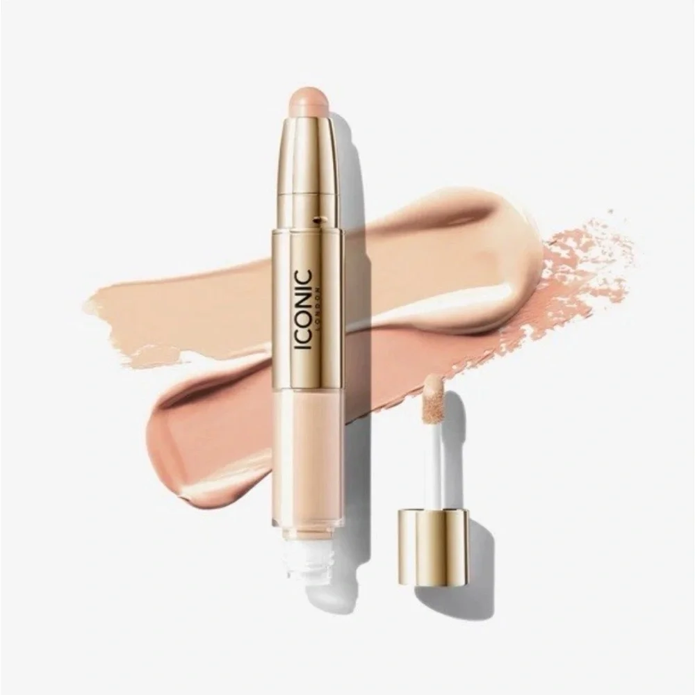 Iconic London Radiant Concealer Brightening Duo Stick Cool Fair, NEW